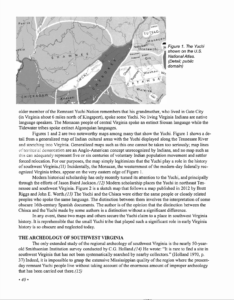 Page from Dr. Jim Glanville’s Yuchi research showing U.S. map of tribal territories, including the Yuchi, Cherokee, and Shawnee in Southwest Virginia - Holstonia.co